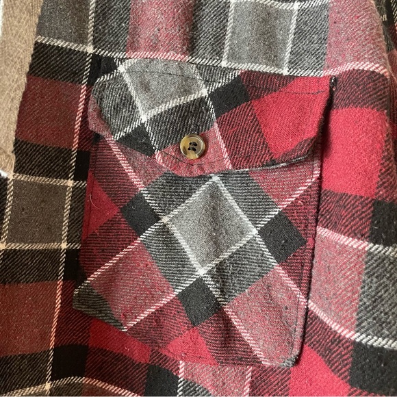 Mountain Expeditions XL Plaid Flannel Hoodie Button Down Shirt - Picture 5 of 10